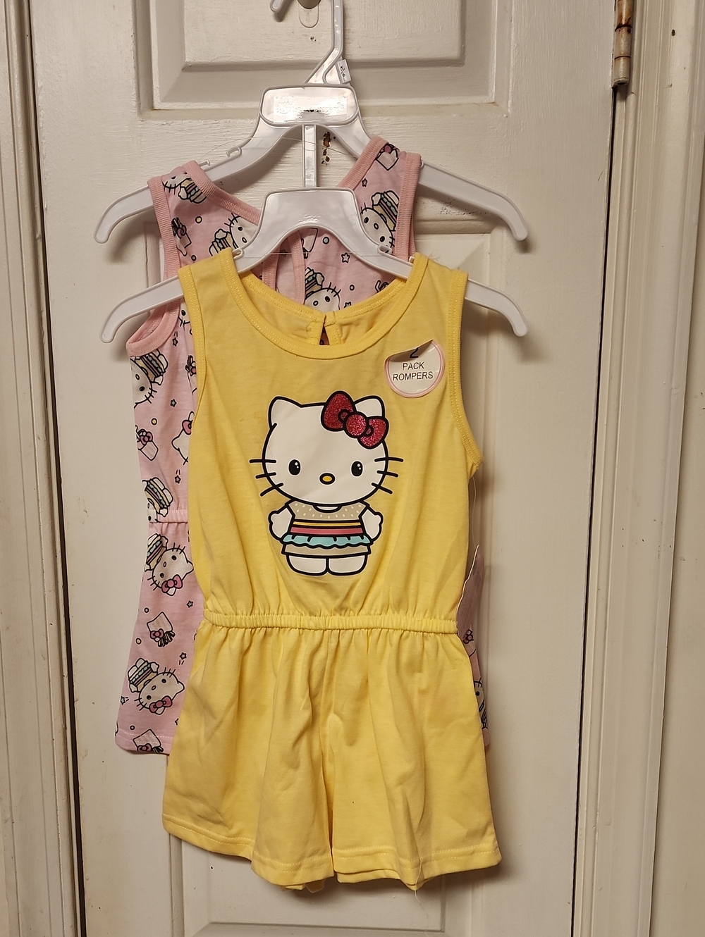 Pack Of 2 Hello Kitty Yellow Rompers